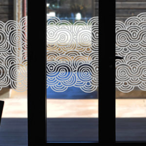 Sticker design vitrine magasin ou surface vitrée